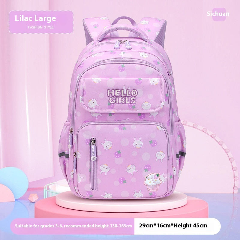 Fresh on the Scene at Buy Center: 6-12-year-old Primary School Children's Backpack Large Capacity Schoolbag Purple Large Size