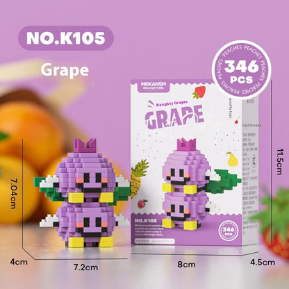 Fresh on the Scene at Buy Center: Puzzle Small Particles Assembled Fruit Building Blocks Toy K105 Grape