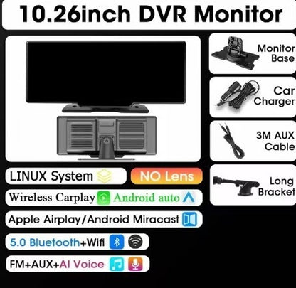 Newly Released at Buy Center: 3 Camera CarPlay Driving Recorder Split Screen No lens