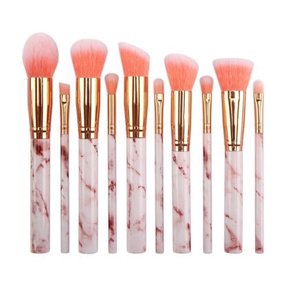 Trending Now at Buy Center: 10 marble makeup brush sets, beauty tools, blush, eye shadow, face modification, 5 big 5 small explosions. Pink Opp