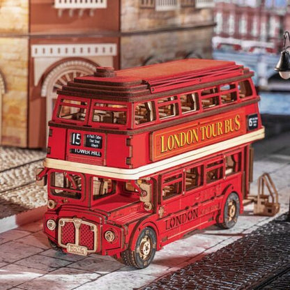 Fresh on the Scene at Buy Center: Rolife London Tour Bus Car 3D Wooden Puzzle Model Toy Teens Birthday Gift