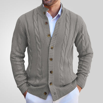 European And American Leisure Stand Collar Sweater Coat Gray