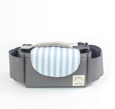 Multifunction Baby Stroller Bag Organizer Maternity Nappy Bag Stroller Accessories Cup wheelchair bag Blue stripe