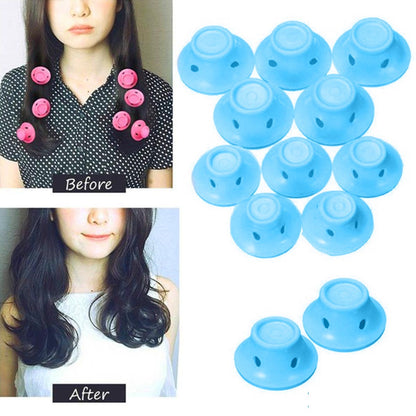 Hot New Items at Buy Center: Soft Rubber Magic Hair Care Rollers Silicone Hair Curlers No Heat Hair Styling Tool