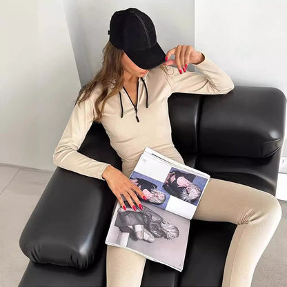 Women's Fashionable Knitted Shirt Cap Suit Buy Center