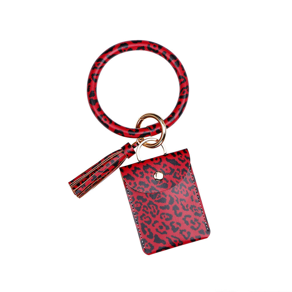 Buy Center Deal-European And American PU Wrist Keychain Pendant K68168 Red