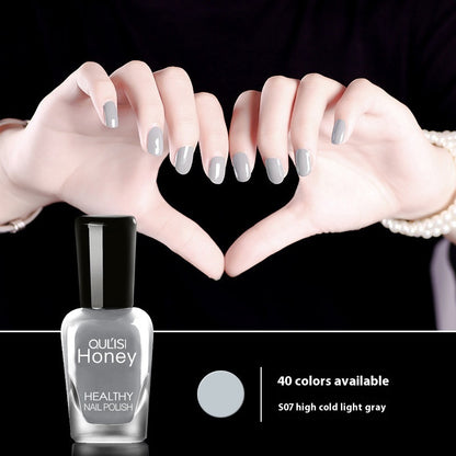 Just Arrived at Buy Center: Water-based Peelable Tearable Nail Polish 8ml 07 High Cold Light Gray 8ml