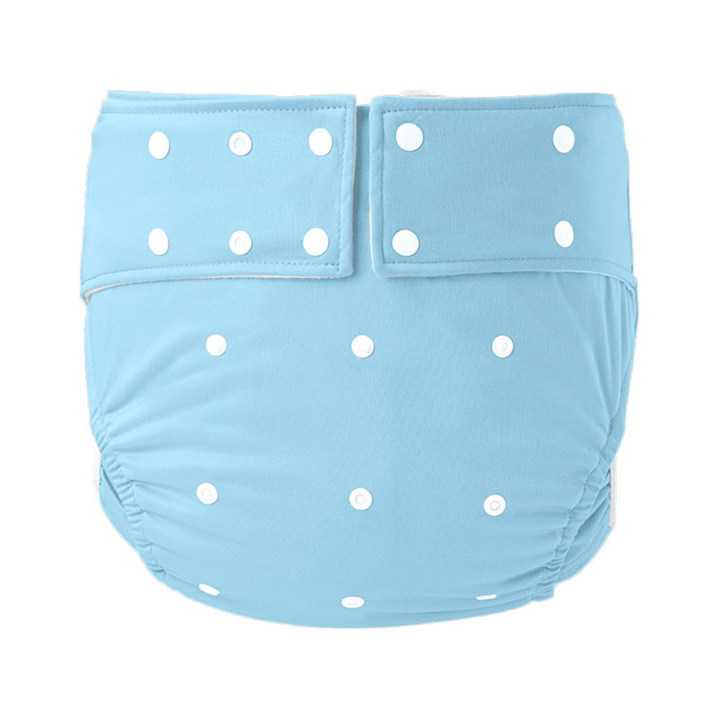 Just Arrived at Buy Center: Ice Silk Diaper Elderly Incontinence Leak-proof Cloth Diaper Blue Ice Silk Lining