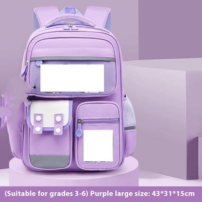 Hot New Items at Buy Center: Backpack Lightweight And Large Capacity Schoolbag Purple Large Size Single Schoolbag