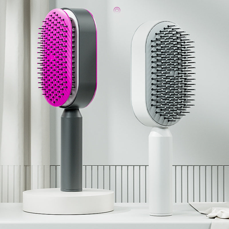 Newly Arrived at Buy Center: Self Cleaning Hair Brush For Women Massage Scalp Promote Blood Circulation Anti Hair Loss 3D Hair Growth Comb Hairbrush Self-Cleaning Hair Brush 3D Air Cushion Massager Brush Airbag Massage Comb B