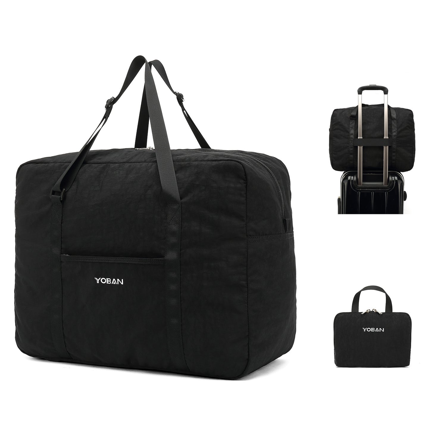 Just Arrived at Buy Center: Wear-resistant Waterproof Storage Breathable Burden-free Folding Travel Bag Black