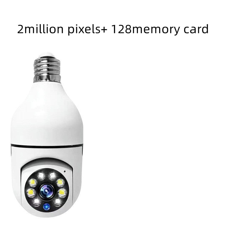 WiFi CAMERA 1080P Bulb 4X Zoom Camera E27 Home 5GWiFi Alarm Monitor 2million pixels dual light 128memory card