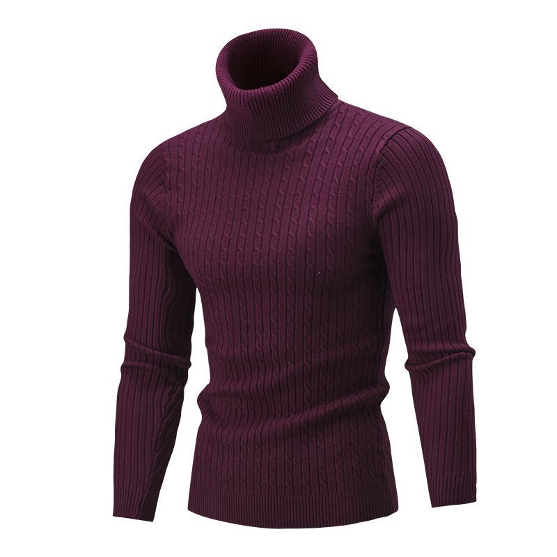 Men's Turtleneck Long Sleeve Sweater Casual Sweater Top Buy Center