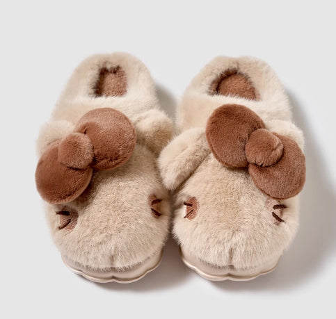 Indoor Warm Girl Plush Slippers For Home Use, Worn Outdoors In Autumn And Winter Buy Center