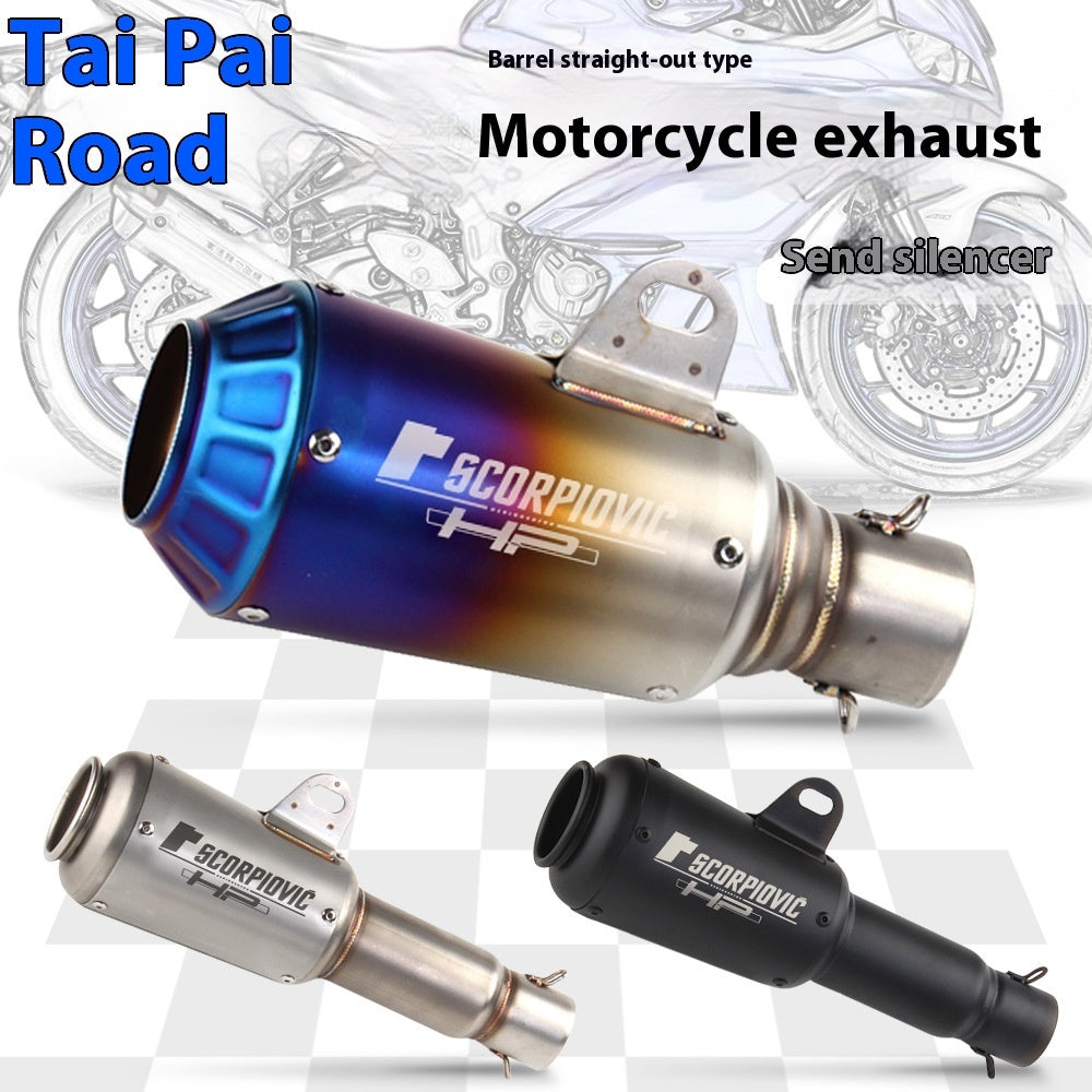 Newly Arrived at Buy Center: Motorcycle Modification Flower Cover Barrel Exhaust Pipe Universal