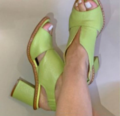 Fresh Arrivals at Buy Center: Summer Women's Stylish Peep Toe High Heel Chunky Heel Sandals