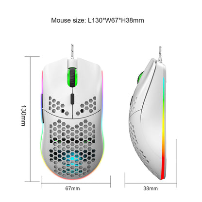 Buy Center Top Rated-Lightweight Honeycomb Shell Hole Game Wired Mouse