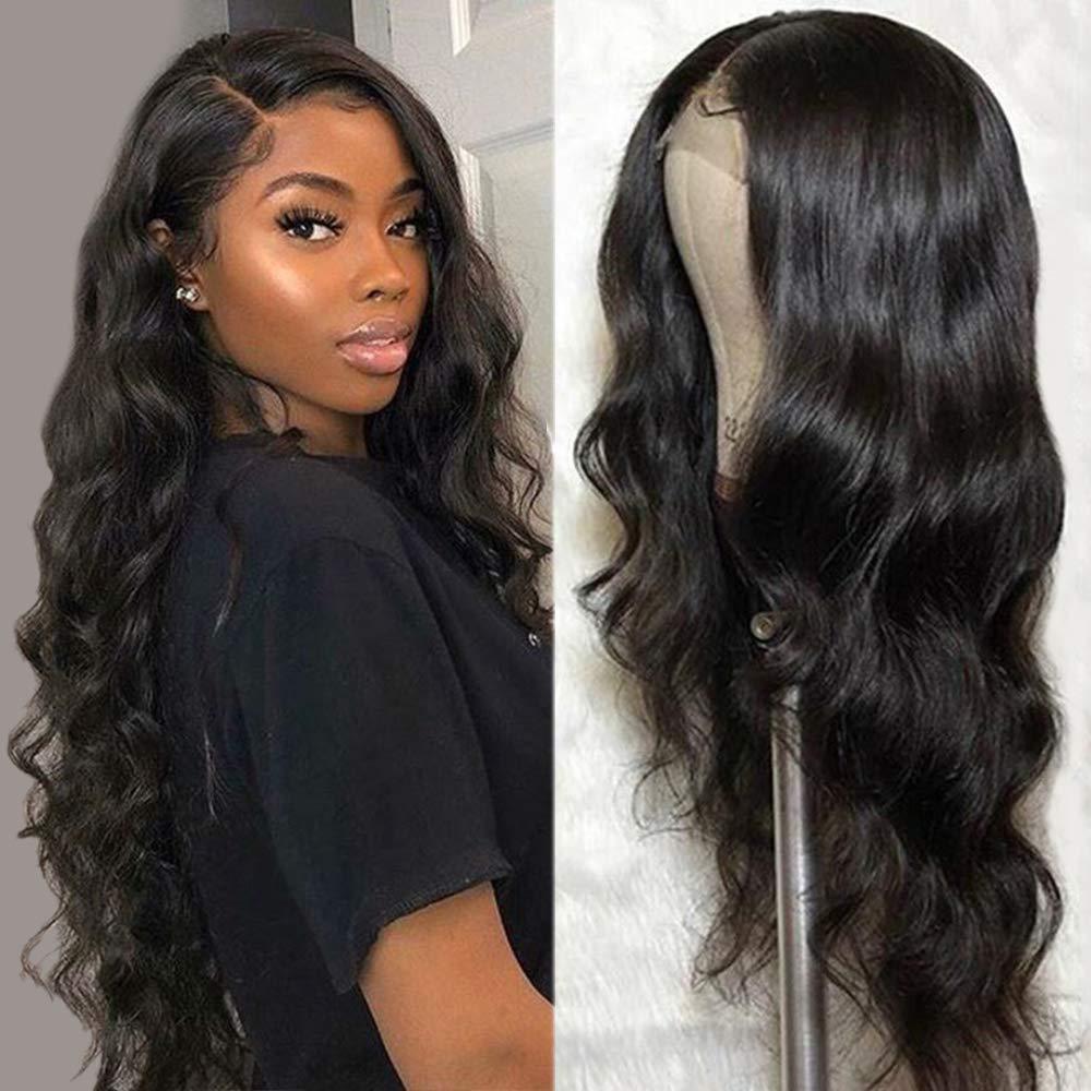 Buy Center Deal-Natural Wig Real Hair Before Lace Black Black