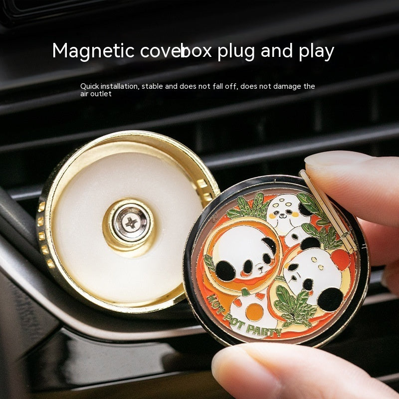 Newly Released at Buy Center: Panda Hot Pot Car Fragrance Outlet Perfume Decoration