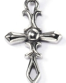 Just Arrived at Buy Center: Men's Hip Hop Gothic Style Cross Titanium Steel Pattern Necklace Steel Pendant