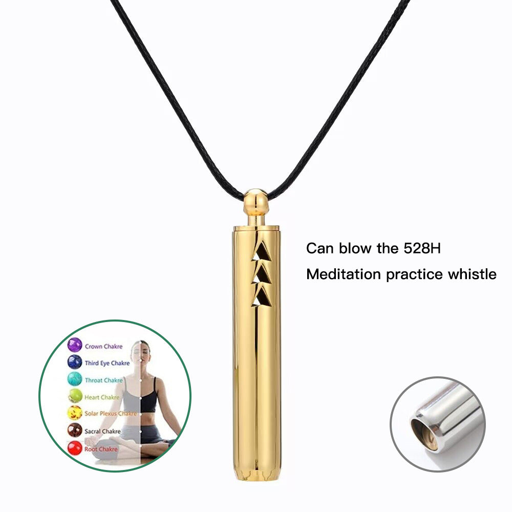 Buy Center Trend-528Hz Triangle Hollow Necklace Assisted Breathing Meditation