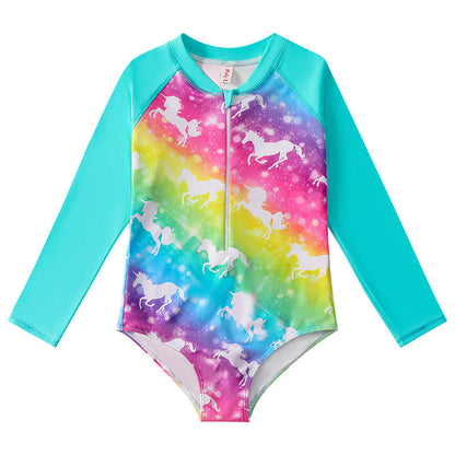 Newly Released at Buy Center: Girl's Long-sleeve One-piece Swimming Suit YY135