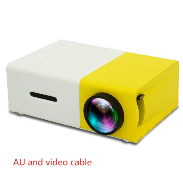 Portable Projector 3D Hd Led Home Theater Cinema HDMI-compatible Usb Audio Projector Yg300 Mini Projector AU and video cable