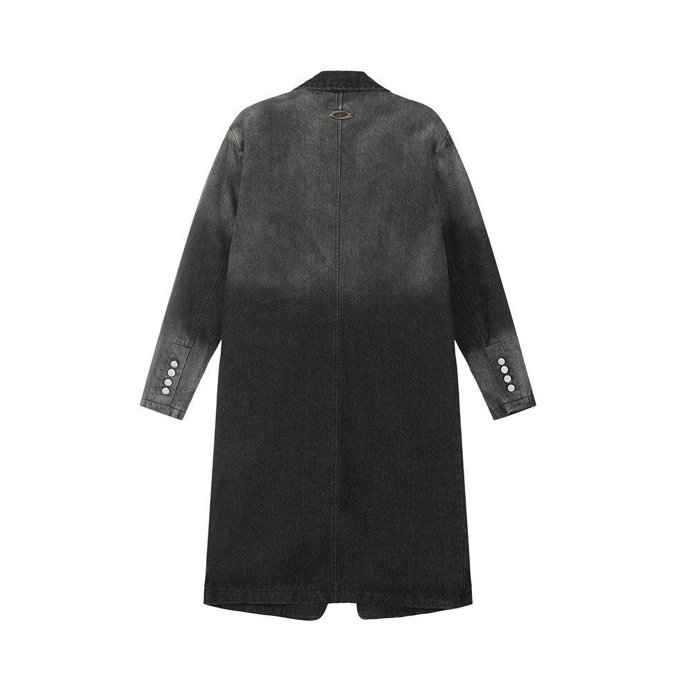 Inkjet Gradient Denim Coat Fashion Brand Men's Clothing