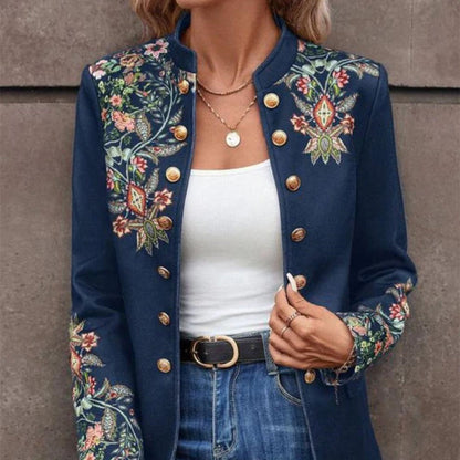 Buy Center Handpicked- Printed Small Suit Jacket Women's Cross