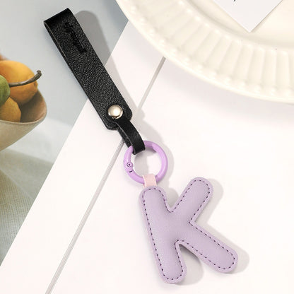 Newly Arrived at Buy Center: Fashion All-Match 26 Full Letter Leather Key Chain Pendant Style K