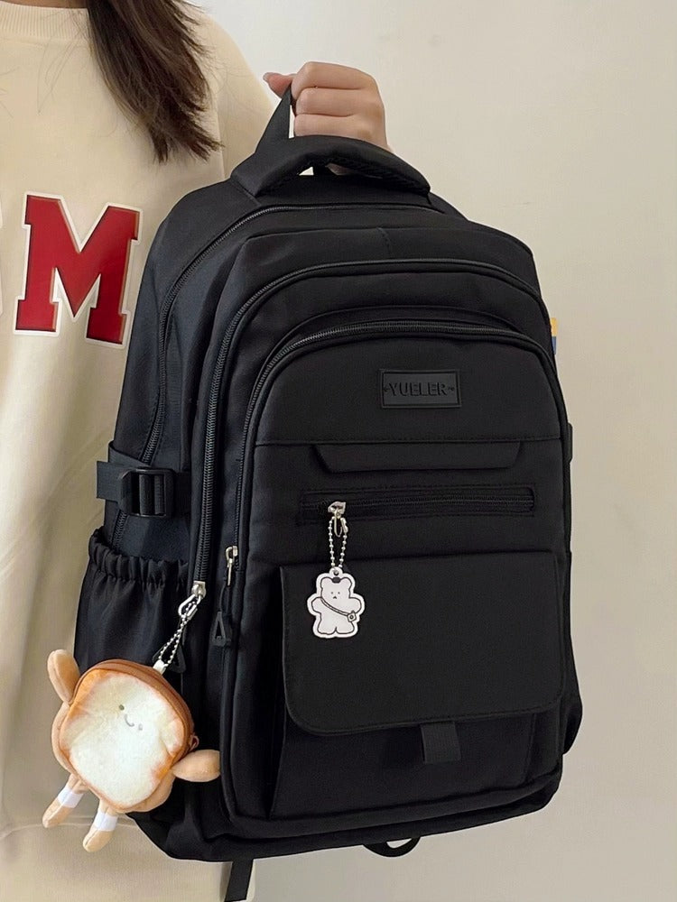 Fresh Arrivals at Buy Center: Large Capacity Minority Simple Backpack Black Without Pendant