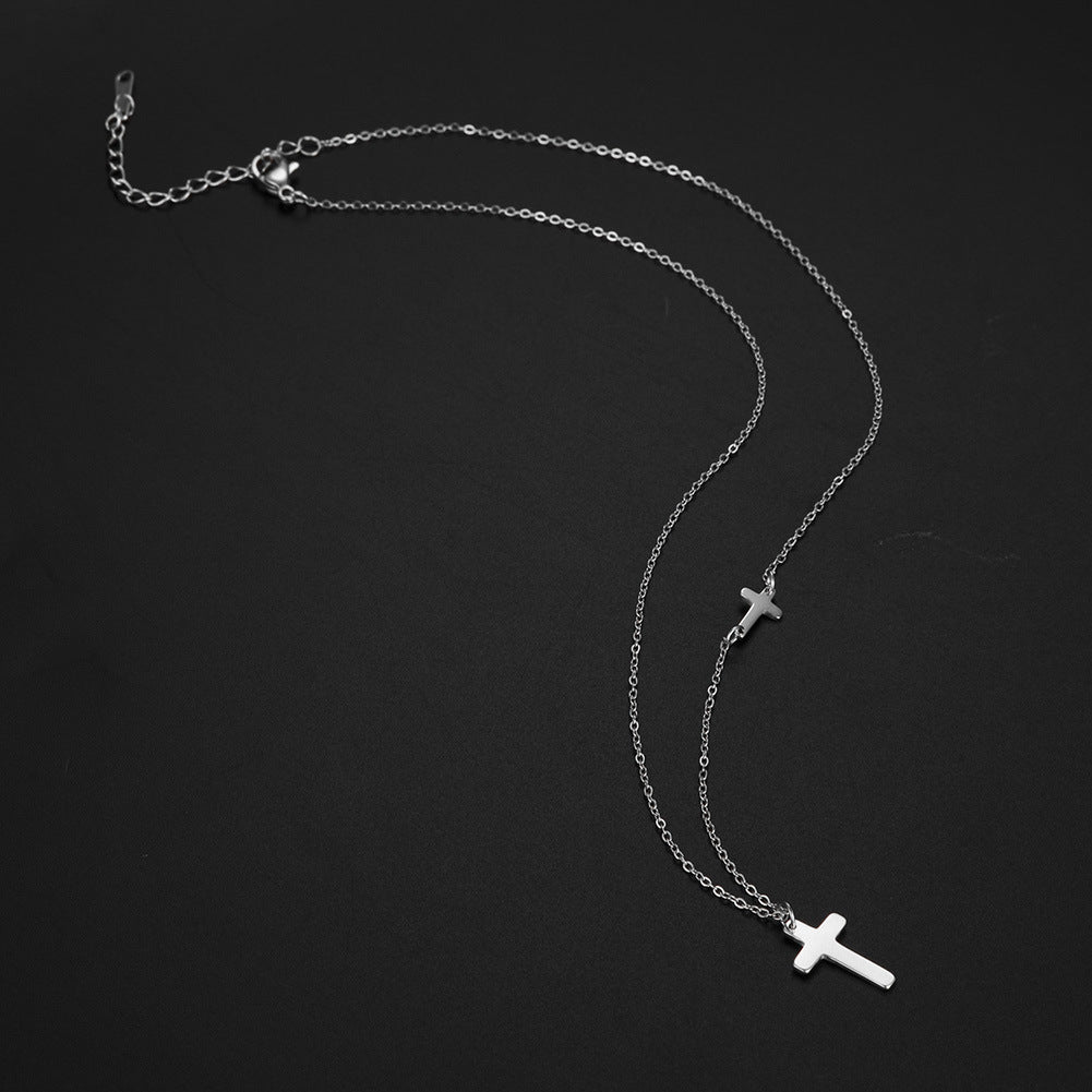 New Women's Stainless Steel Cross Necklace