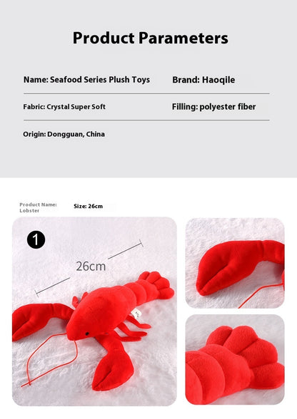 Fresh Arrivals at Buy Center: Cute Seafood Series Plush Doll Crab Lobster Simulation Pillow