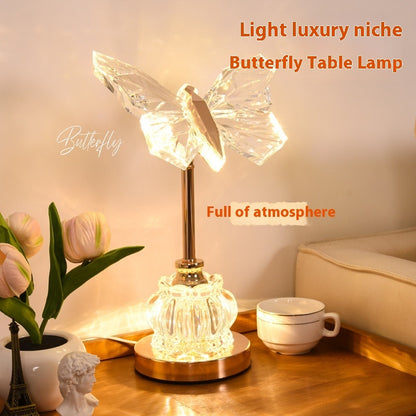 Just Arrived at Buy Center: Butterfly Table Lamp Bedroom Bedside Creative Ambience Light