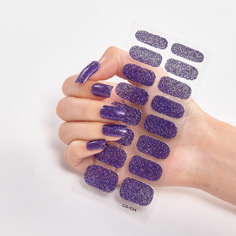 Hot New Items at Buy Center: Solid Color 16 Small Stickers Nail Stickers Simple Nail Stickers CS034