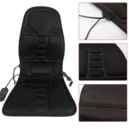 Newly Released at Buy Center: 8-Mode Full-Back Massage Vibration Cushion Car Chair Seat Pad Mat Heat Massager