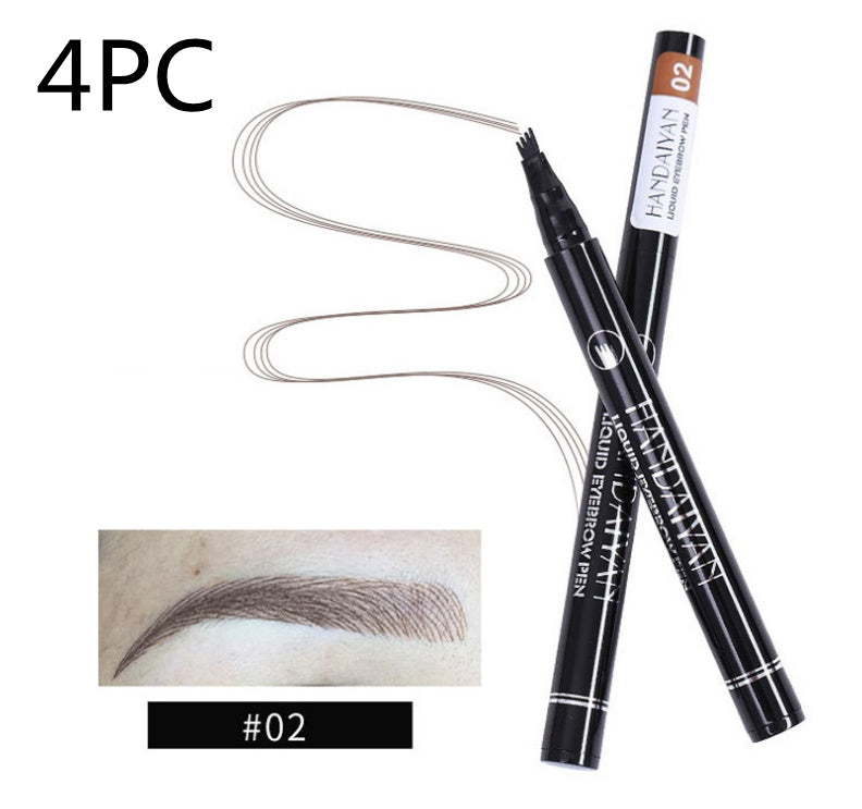 Trending Now at Buy Center: Microblading Eyebrow Pencil Waterproof Fork Tip Tattoo Pen Tinted Fine Sketch Eye Brow Pencils Long Lasting Eyebrows 02hemp gray 4PC