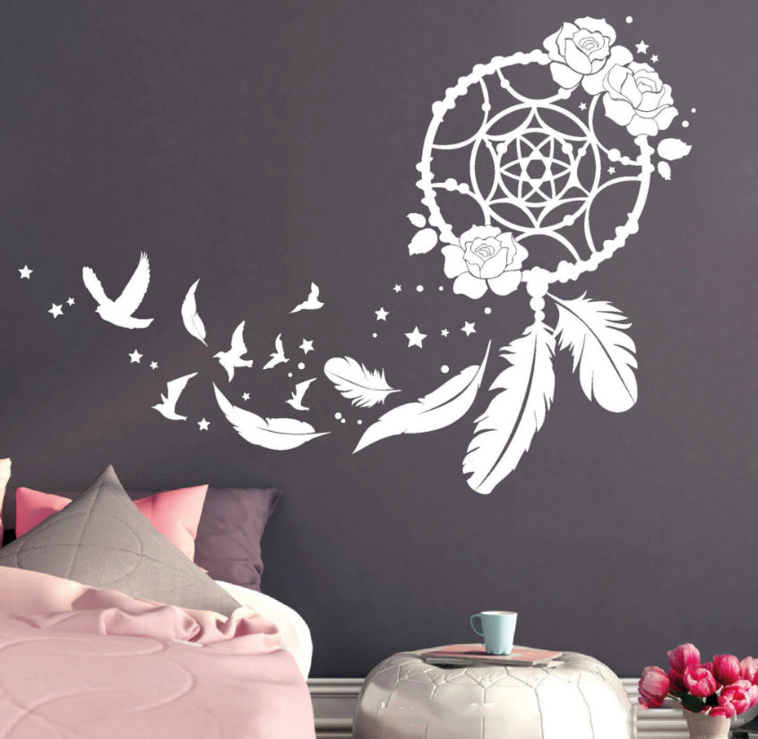 Newly Released at Buy Center: Creative Dream Catcher Feather Pattern Wall Stickers