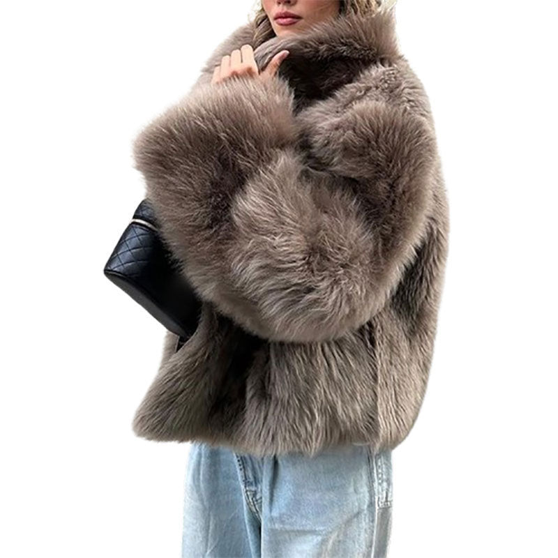 Plush Fur Coat Fashion Casual And Comfortable Eye-catching Warm Buy Center