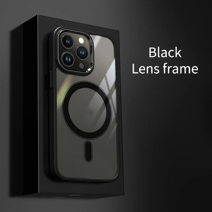 Fresh on the Scene at Buy Center: Magnetic Suction Shell Metal Lens Frame Drop-resistant Black Frame