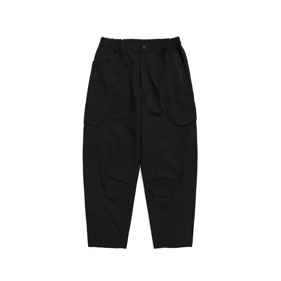 Pantalones cargo de ocio de mezcla de fibras químicas para hombre