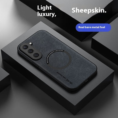 Newly Released at Buy Center: Phone Case Car Magnetic Wireless Charger Sheepskin Protective Cover