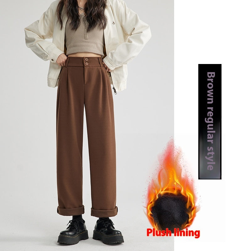 Straight Woolen Wide Leg Pants Buy Center