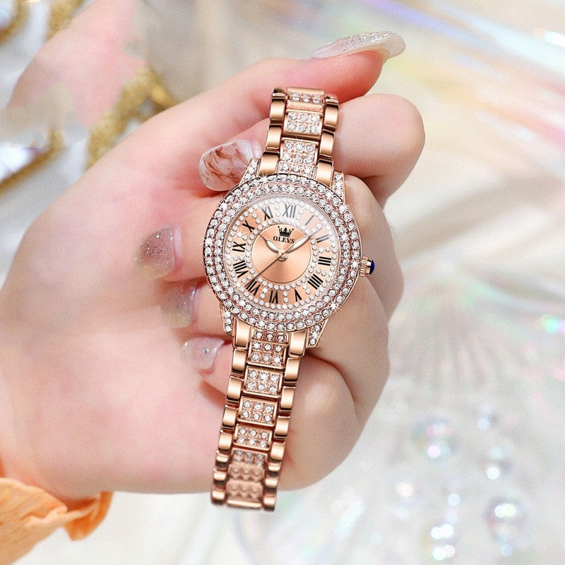 Montre tendance pour femme avec diamants