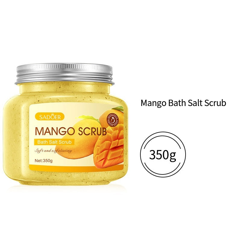 Newly Released at Buy Center: Fruit Bath Salt Scrub Cream Exfoliating Body Care Mango Bath Salt Scrub