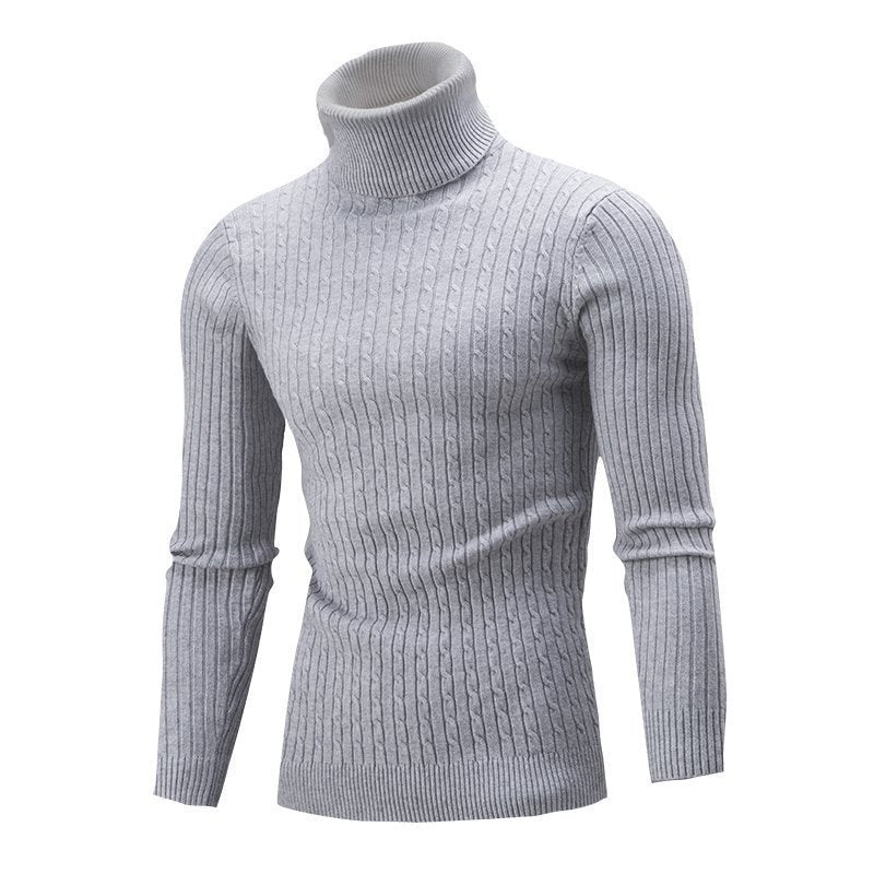 Men's Turtleneck Long Sleeve Sweater Casual Sweater Top Buy Center