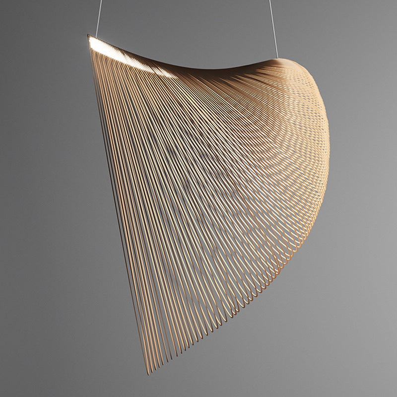 Hot New Items at Buy Center: Special-shaped Woodcraft Ceiling Lamp Creative Minimalist Decorative Lamps Diameter 45cm