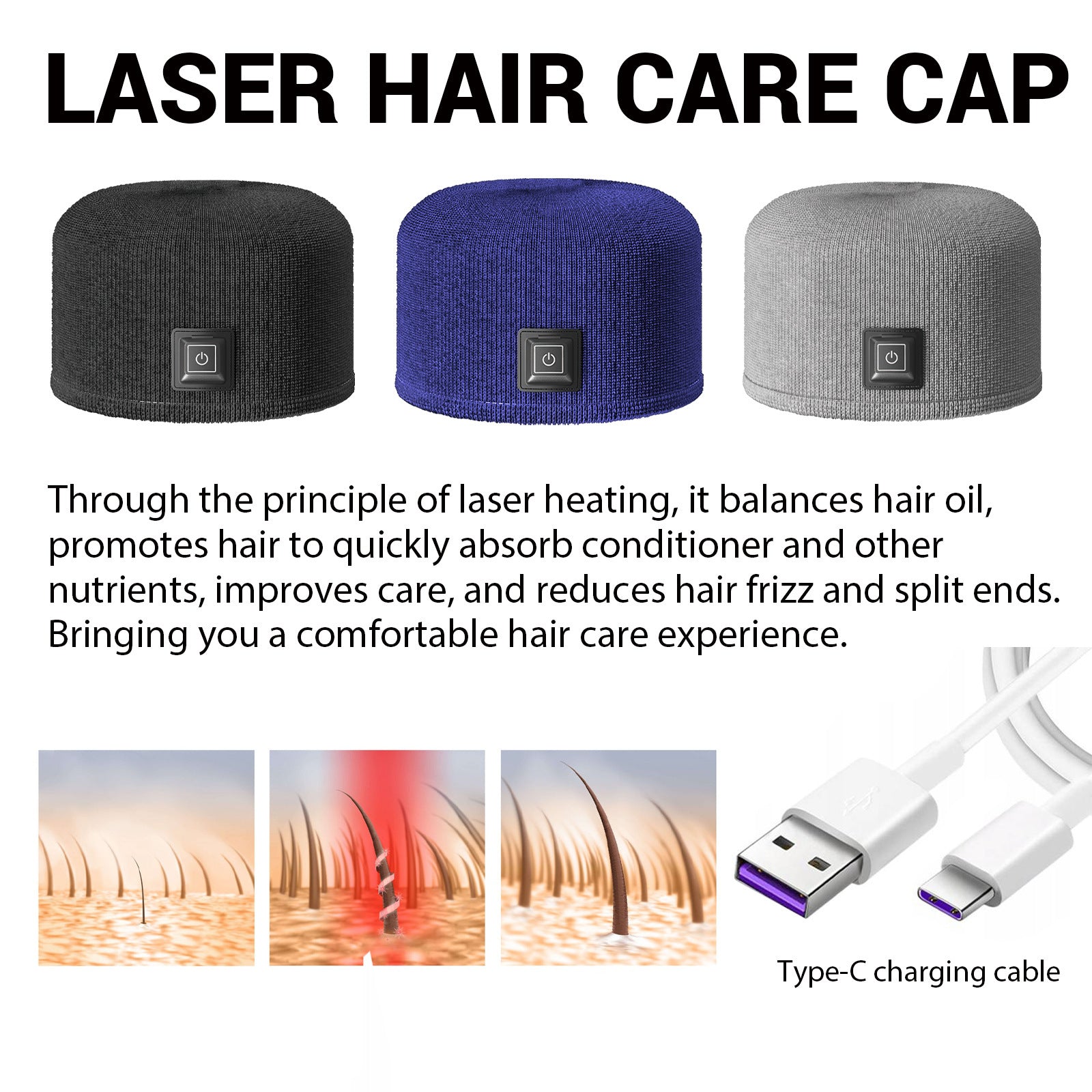 Fresh on the Scene at Buy Center: Houkea Dense Toupee Hair Repair Manic Thick Hairline Fixation Head Massage Care Heating Cap