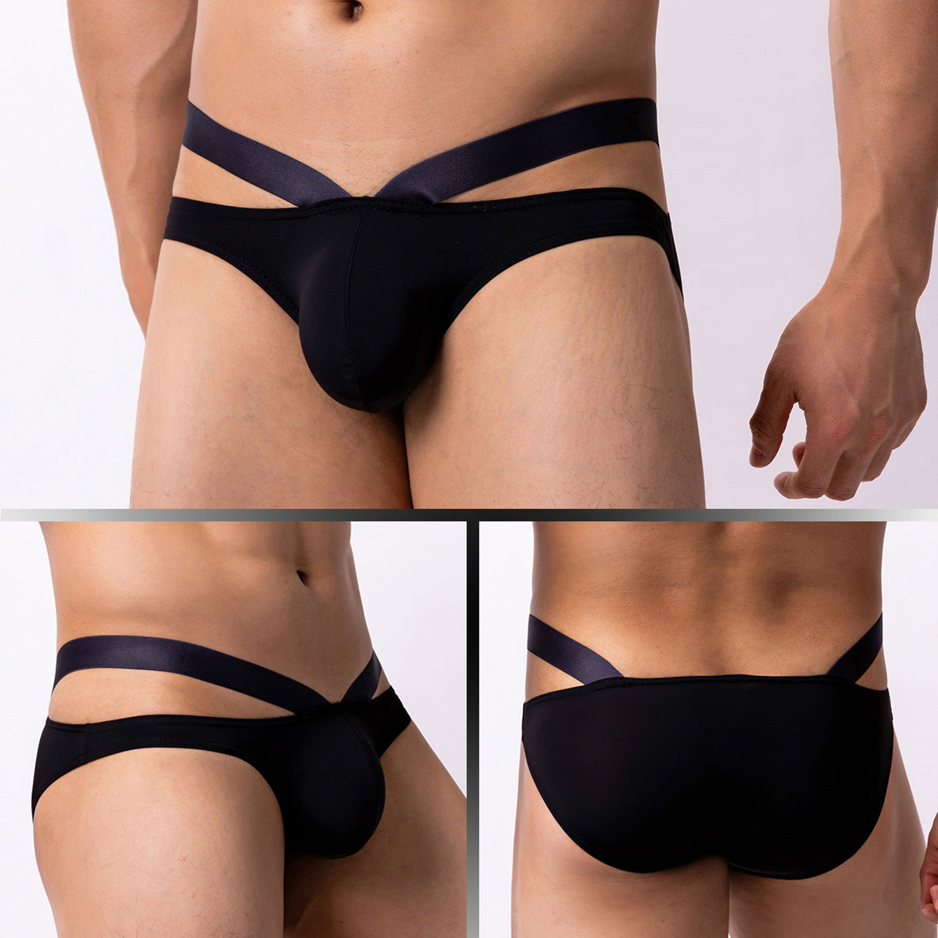 Thin Ice Silk Low Waist Men's Underwear Briefs Buy Center