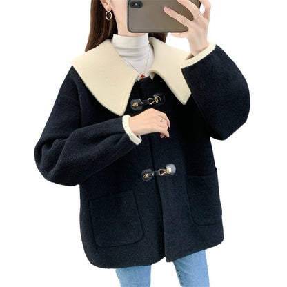 Woolen Coat For Women Thickened Sailor Collar Buy Center